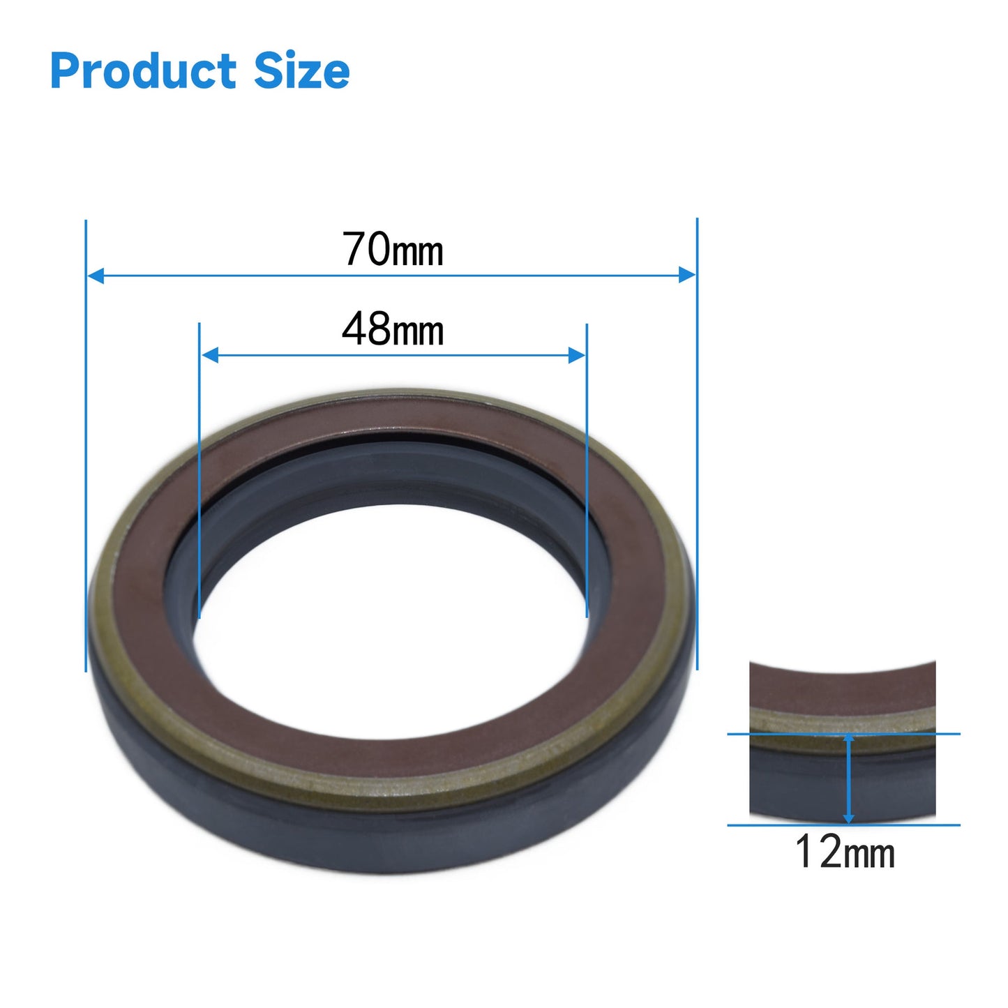 TCN NBR Radial Shaft Seal 48x70x12mm | AP2791G Hydraulic Pump Oil Seal