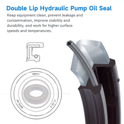 17x30x6mm FKM Double Lip Oil Seal | BAFSL1SF Type for Hydraulic Pumps